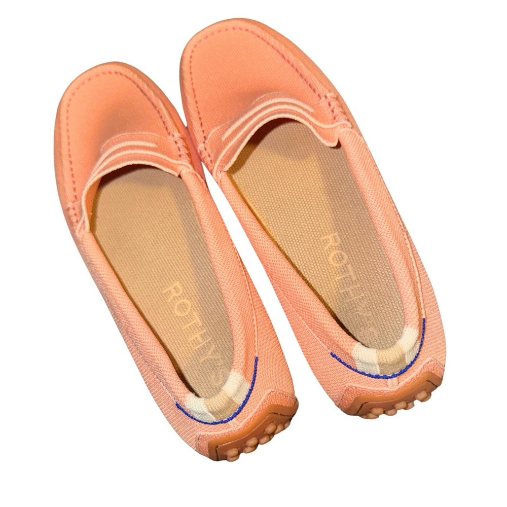 Rothy's The Driver Loafers Tropical Peach Coral Size 11 Women's Knit Washable - Picture 9 of 9
